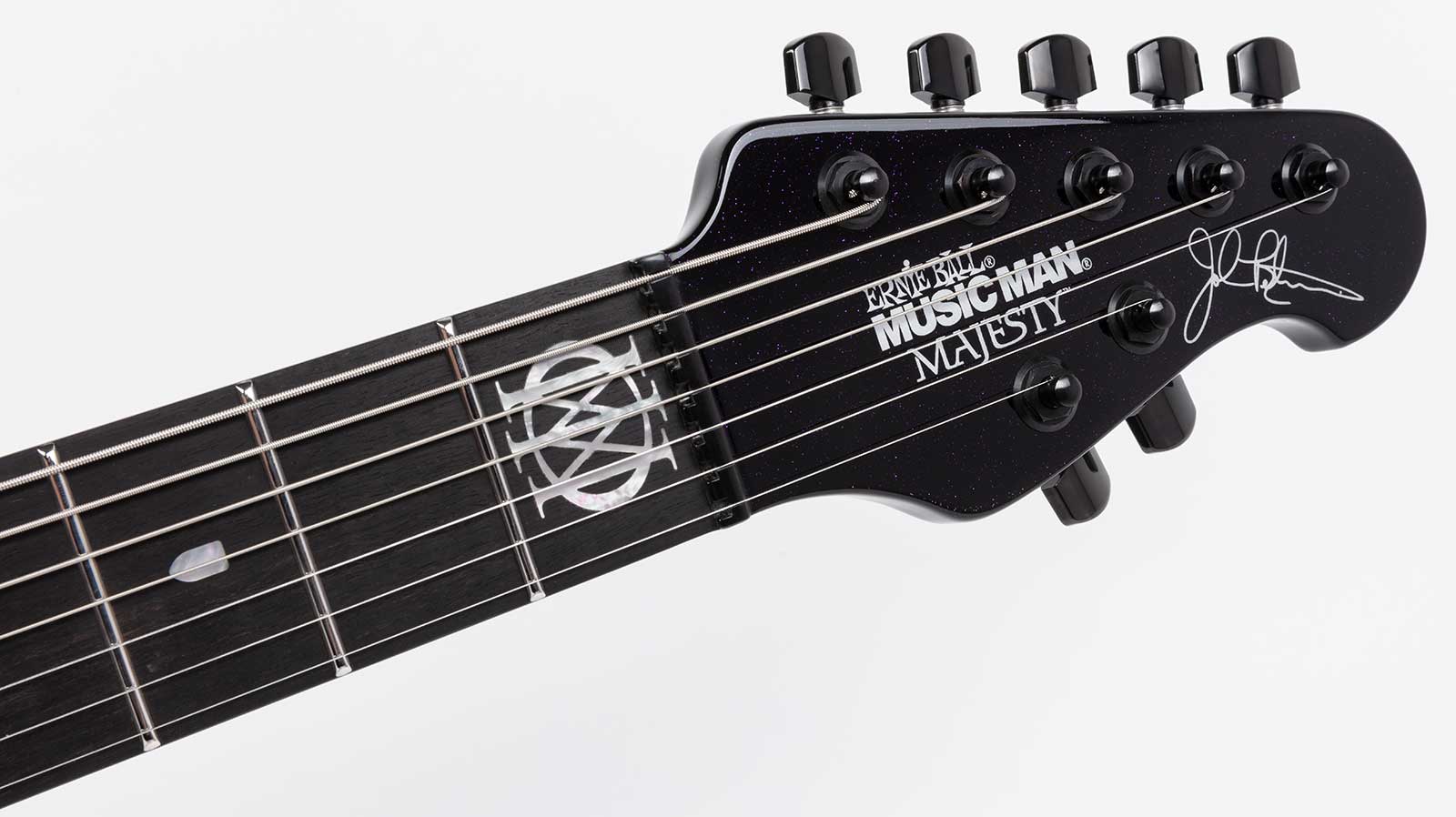 Music Man John Petrucci Majesty 7c Signature 2h Dimarzio Piezo Trem Eb - Wisteria Blossom - Signature-E-Gitarre - Variation 5