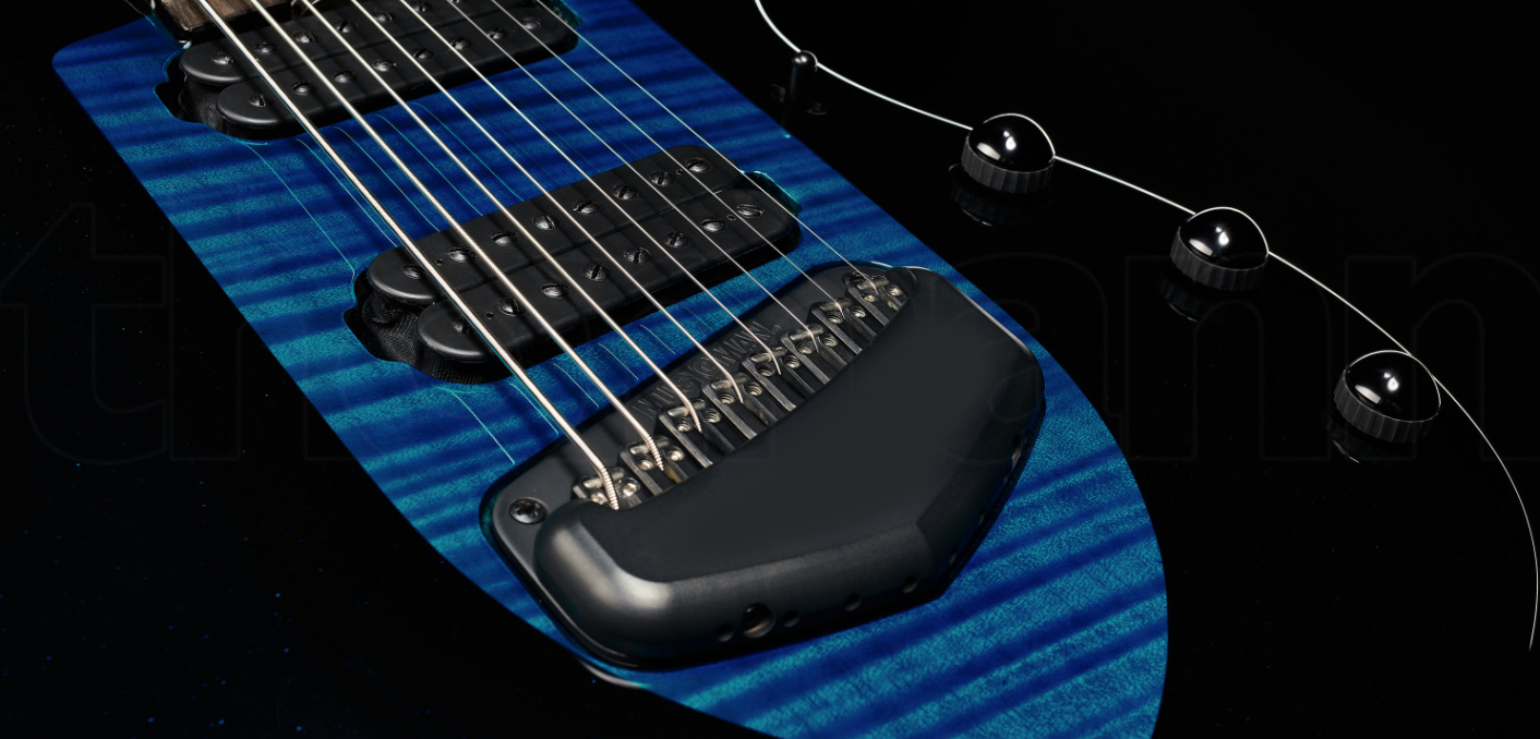 Music Man John Petrucci Majesty 8c Signature 2h Dimarzio Piezo Ht Eb - Okelani Blue - 8- und 9-saitige E-Gitarre - Variation 3