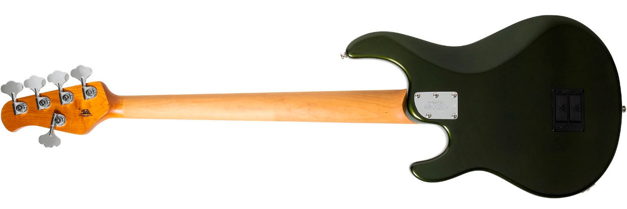 Music Man Stingray Special Hh 5c Active Rw +housse - Fallout Green - Solidbody E-bass - Variation 1