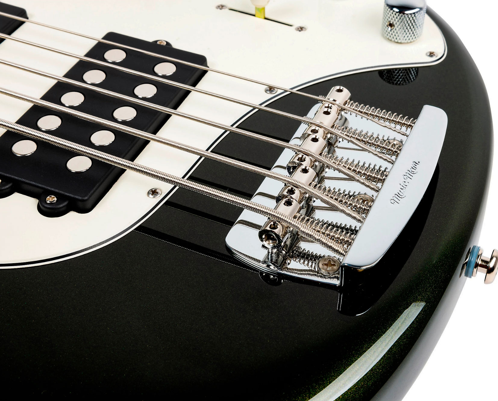 Music Man Stingray Special Hh 5c Active Rw +housse - Fallout Green - Solidbody E-bass - Variation 4