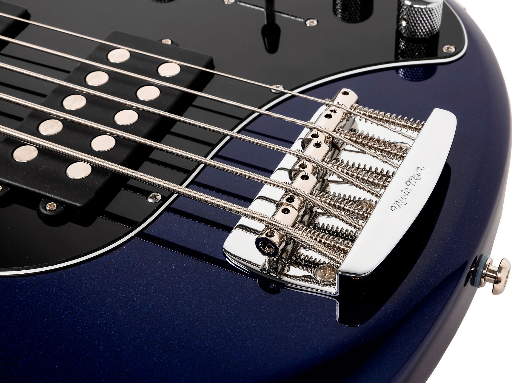 Music Man Stingray Special Hh 5c Active Rw +housse - Butane Blue - Solidbody E-bass - Variation 4