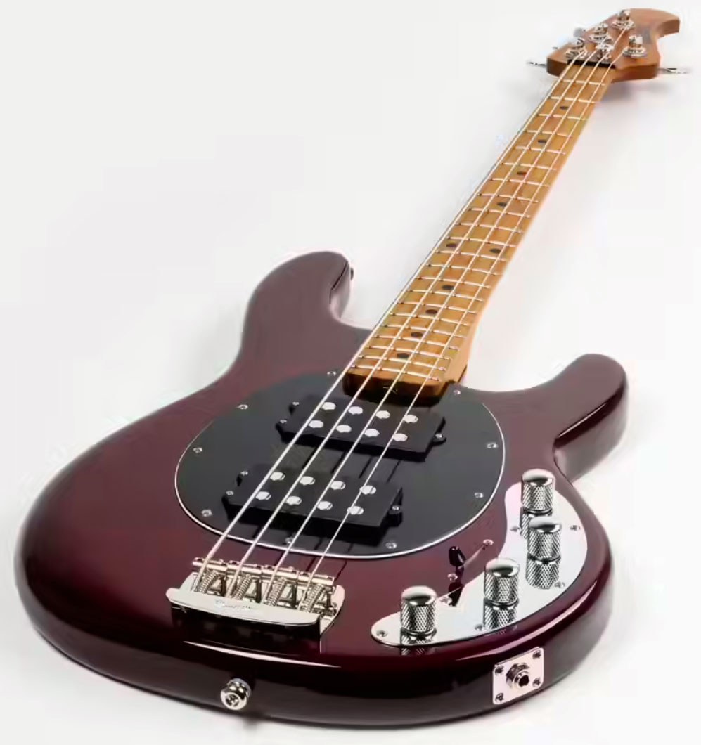 Music Man Stingray Special Hh Active Mn +housse - Translucent Oxblood - Solidbody E-bass - Variation 2