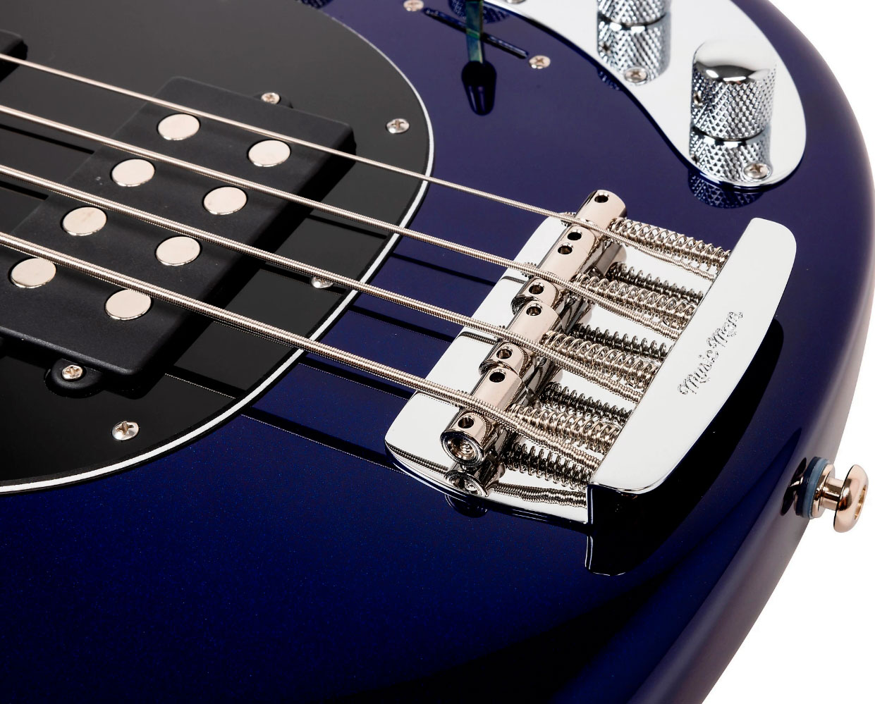 Music Man Stingray Special Hh Active Rw +housse - Butane Blue - Solidbody E-bass - Variation 4