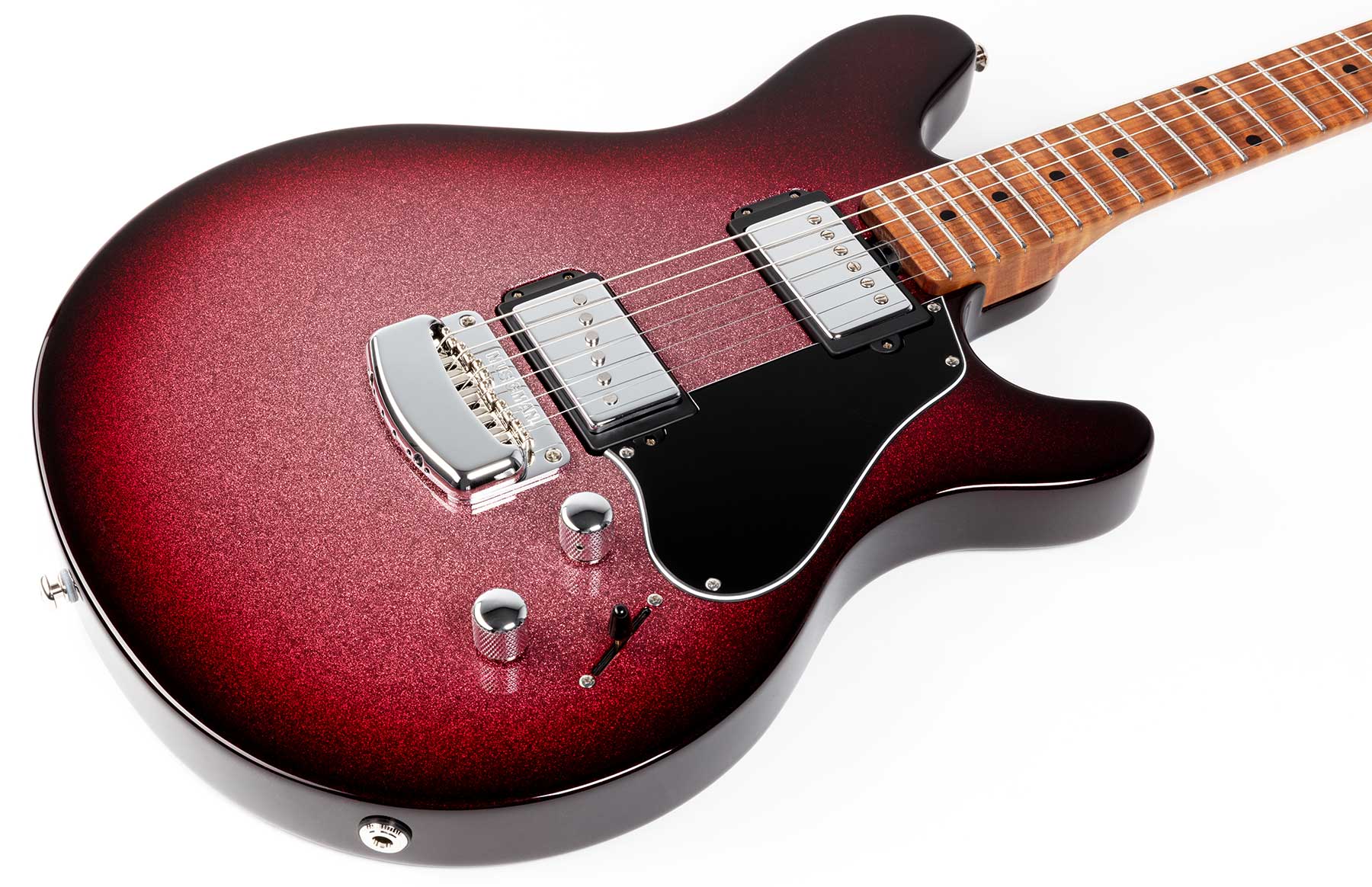 Music Man Valentine Signature 2h Ht Mn +housse - Maroon Burst Sparkle - Signature-E-Gitarre - Variation 2