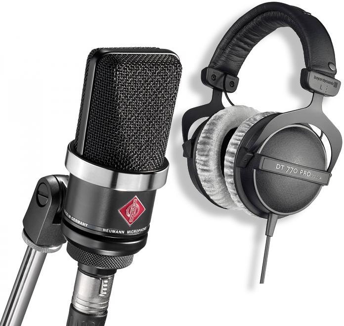 Mikrofon set mit ständer Neumann TLM 102 BK + DT 770 PRO 80 OHMS