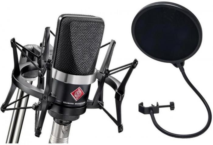 Mikrofon set mit ständer Neumann TLM 102 BK Studio Set + XM 5200 offert