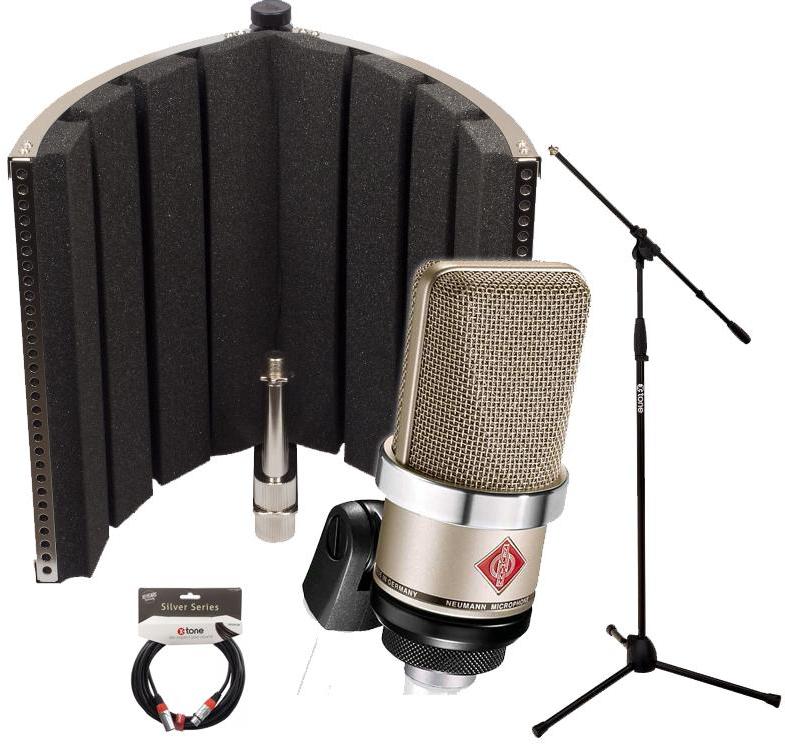 Mikrofon set mit ständer Neumann TLM 102 + X-TONE X-Screen + Stand + Xlr Xlr 6M