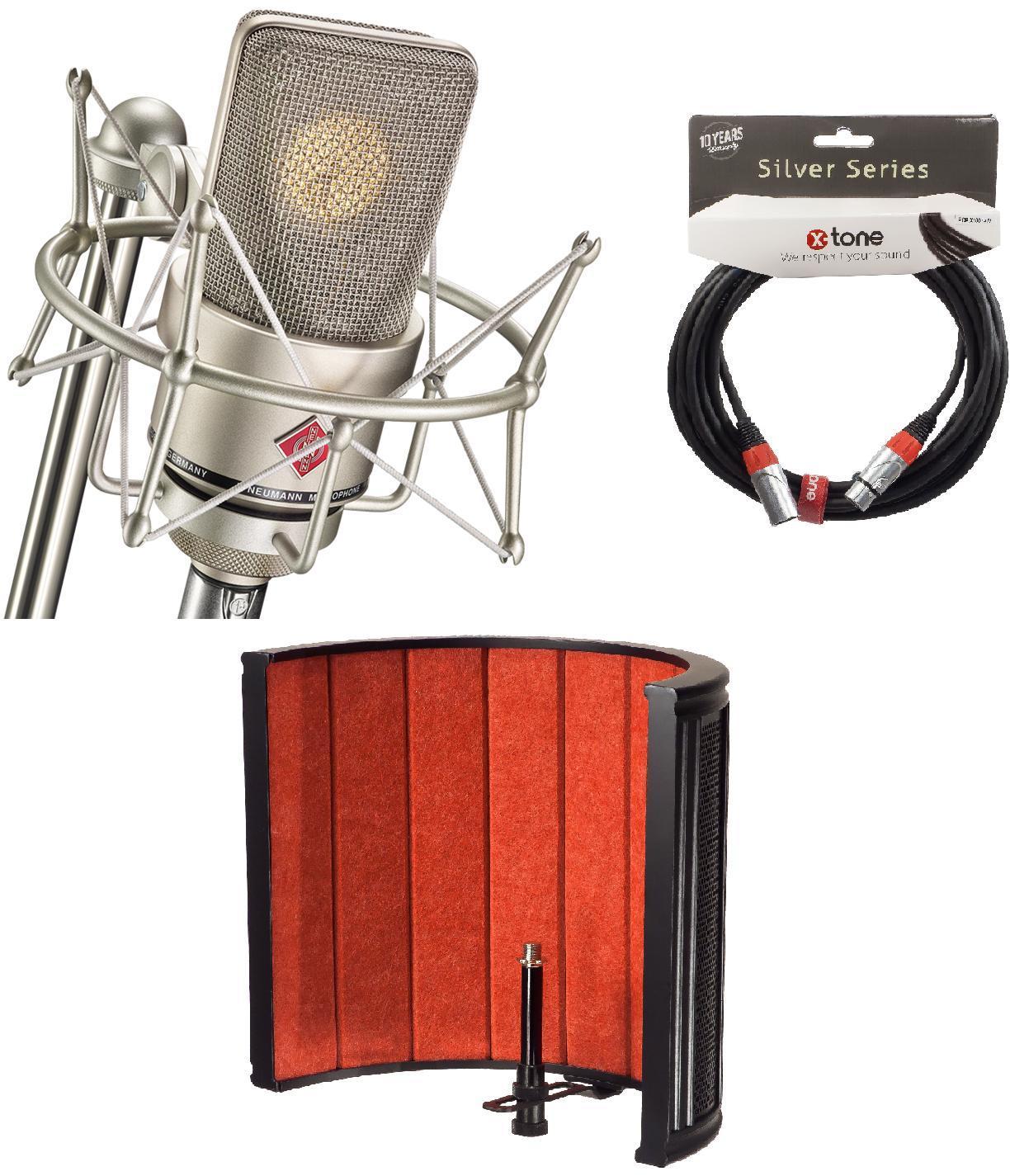 Mikrofon set mit ständer Neumann TLM 103 Studio Set + X-TONE X-Screen Pro + X-TONE X2001-6M - Xlr Xlr 6M