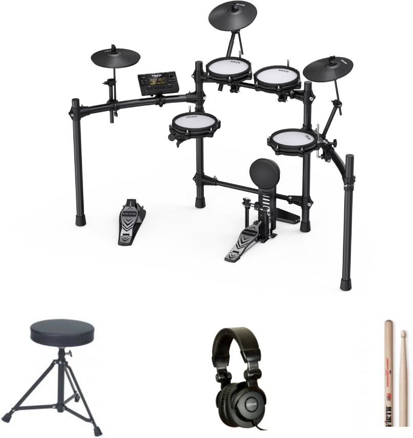 Nux Dm-210 Bundle Complet - X-hp1 + Dt90 + Vic5a - Drum Promo Set - Main picture