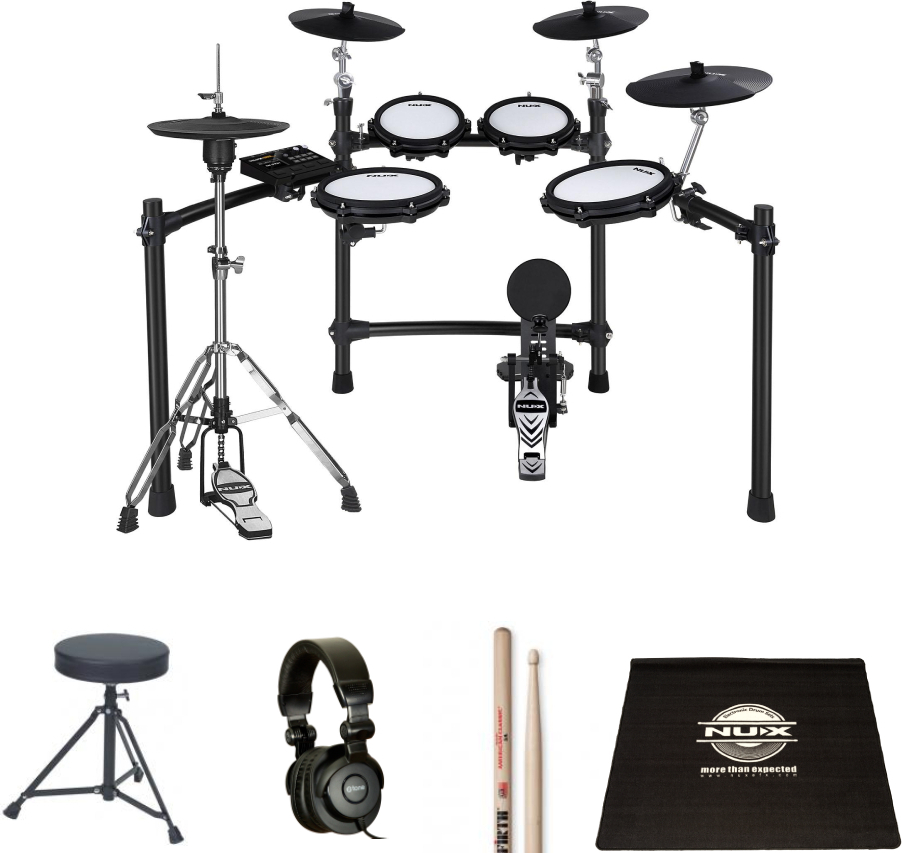 Nux Dm-310h Bundle Complet - X-hp1 + Dt90 + Vic5a + Tapis - Komplett E-Drum Set - Main picture