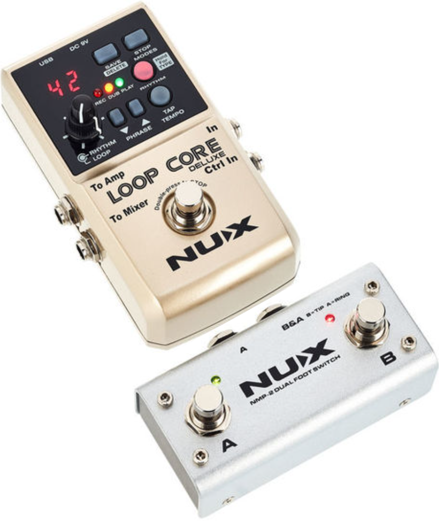 Nux Loop Core Deluxe Bundle With Nmp-2 Dual Footswitch - Looper Effektpedal - Main picture