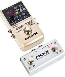 Looper effektpedal Nux Loop Core Deluxe Bundle With NMP-2 Dual Footswitch