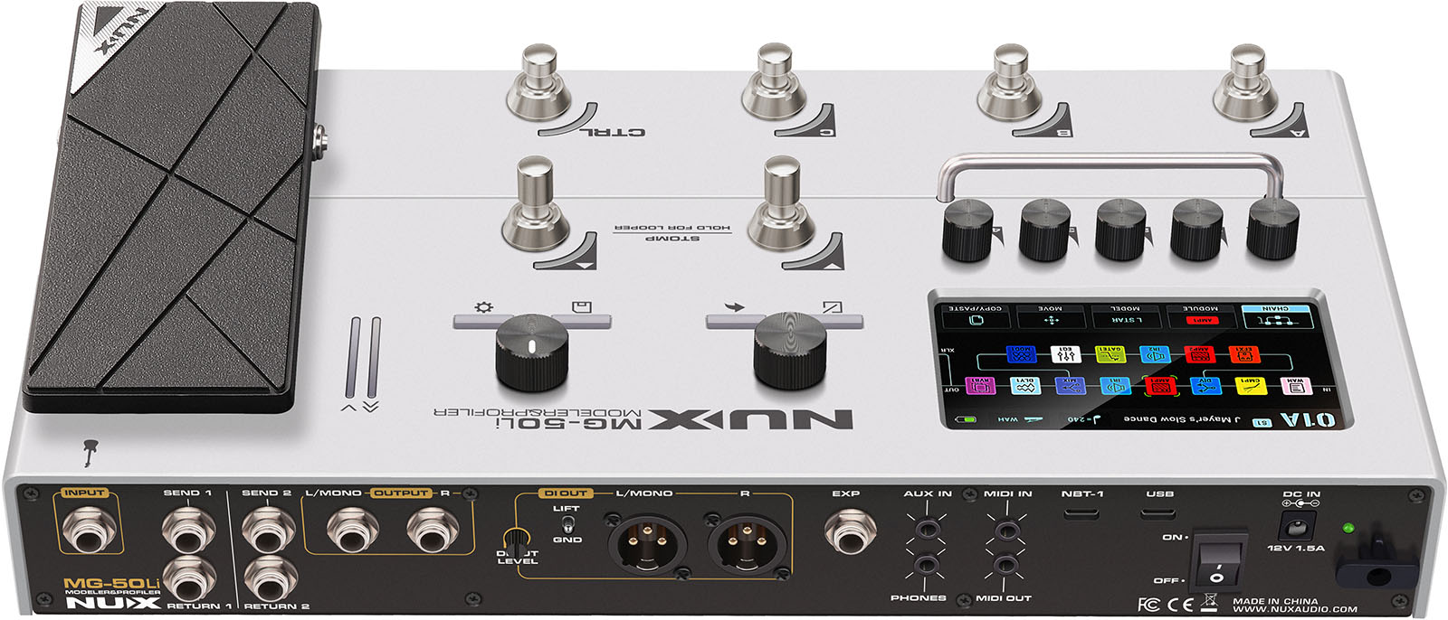 Nux Mg50 Li White Guitar & Bass - Multieffektpedal - Variation 4