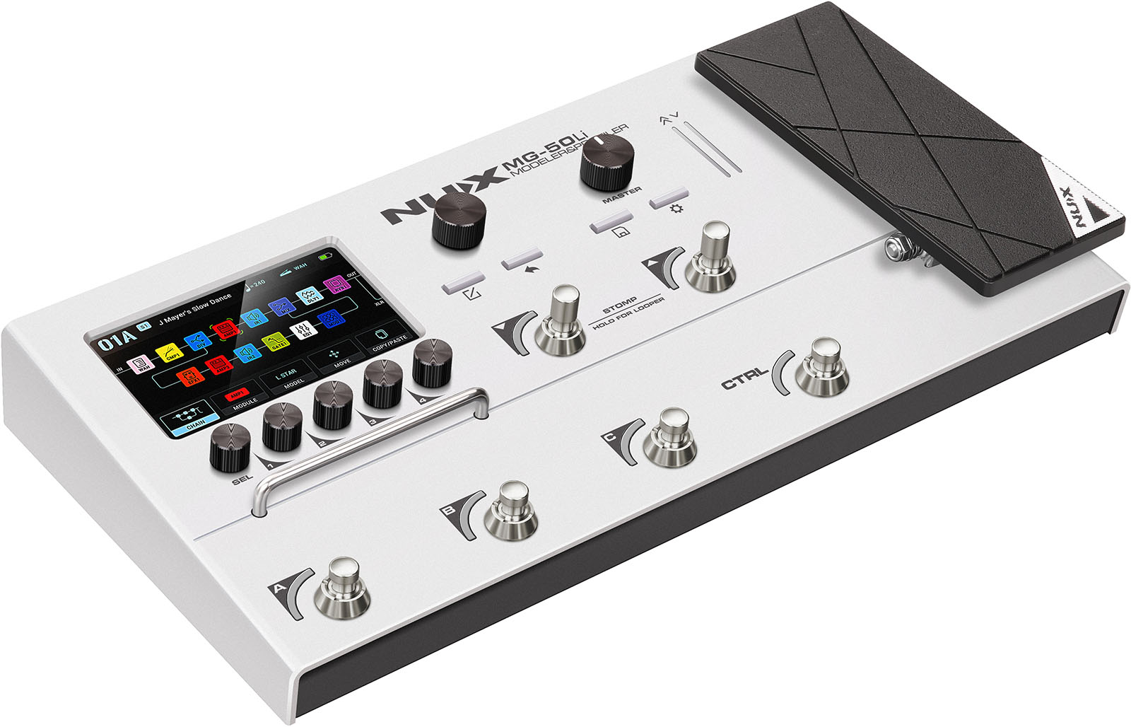 Nux Mg50 Li White Guitar & Bass - Multieffektpedal - Variation 5