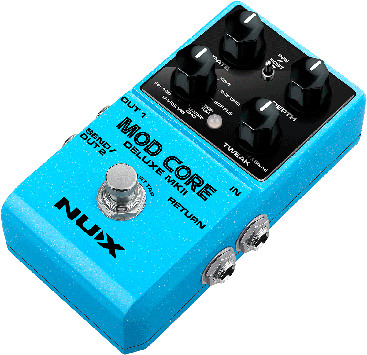 Nux Mod Core Deluxe Mk2 - Modulation/Chorus/Flanger/Phaser & Tremolo Effektpedal - Variation 1