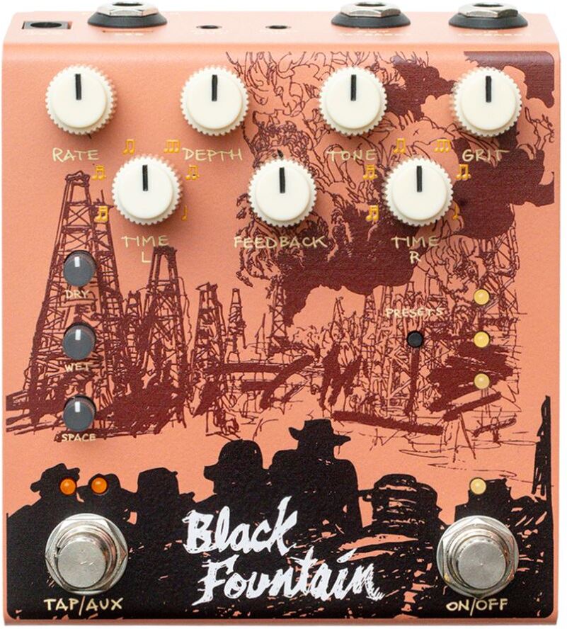 Old Blood Noise Black Fountain Stereo Terracotta - Reverb/Delay/Echo Effektpedal - Main picture