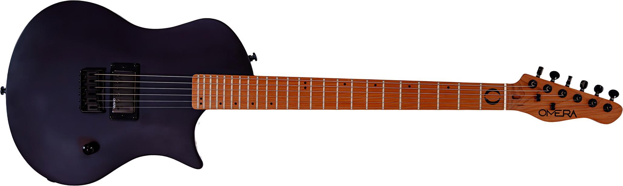 Omera Guitars Lesly 1h Ht Mn - Black Hole - Single-Cut-E-Gitarre - Main picture
