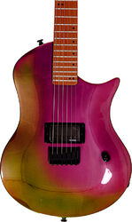 Single-cut-e-gitarre Omera guitars Lesly - Petrol chameleon