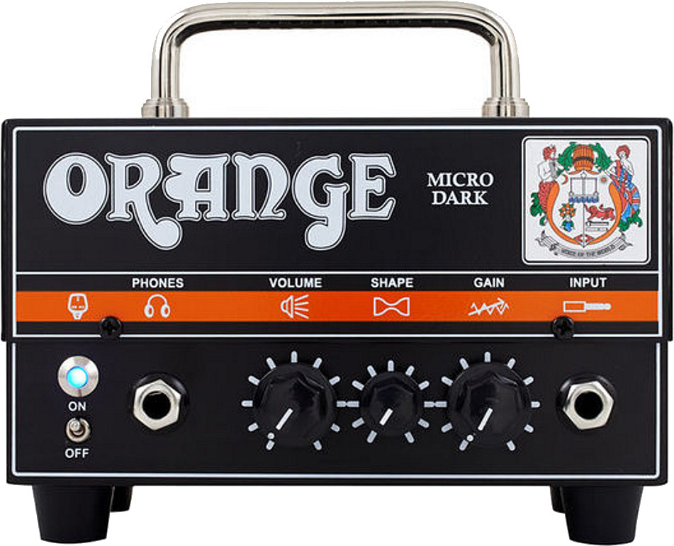 Orange Micro Dark Head 20w - Matte Black - E-Gitarre Topteil - Main picture