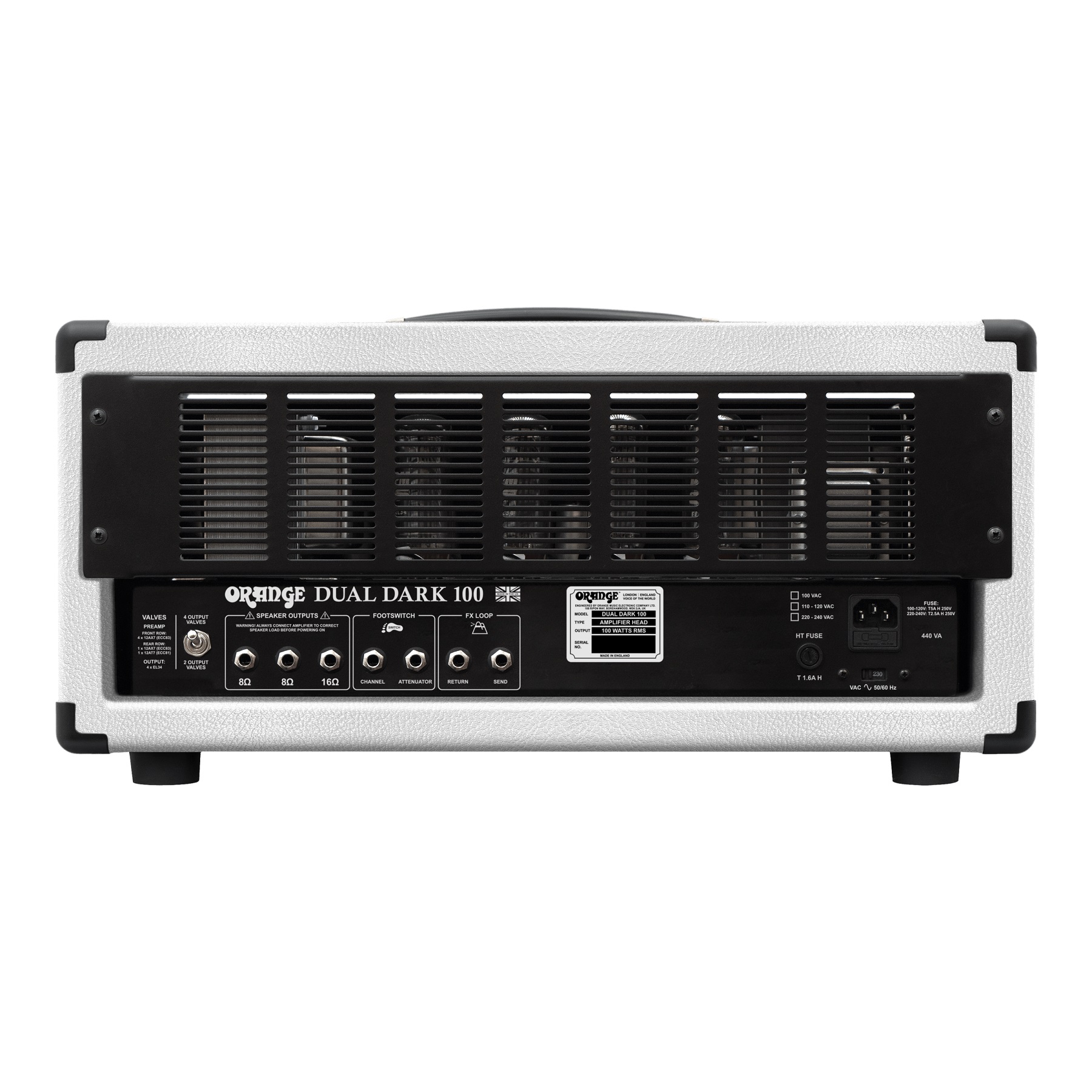 Orange Dual Dark 100 White Head 100w - E-Gitarre Topteil - Variation 1