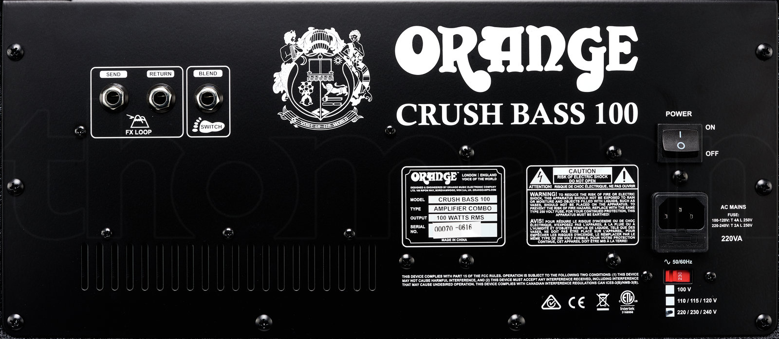 Orange Crush Bass 100 100w 1x15 - Black - Bass Combo - Variation 3