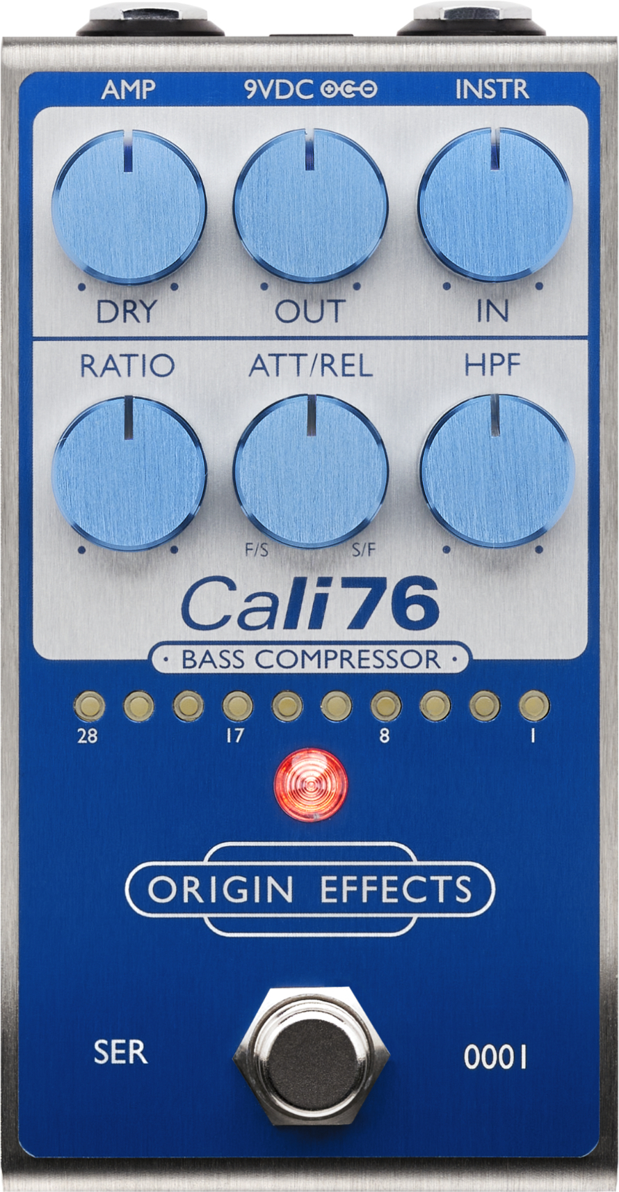 Origin Effects Cali76 Bass Compressor Super Vintage Blue 2024 - Kompressor/Sustain/Noise gate Effektpedal - Main picture