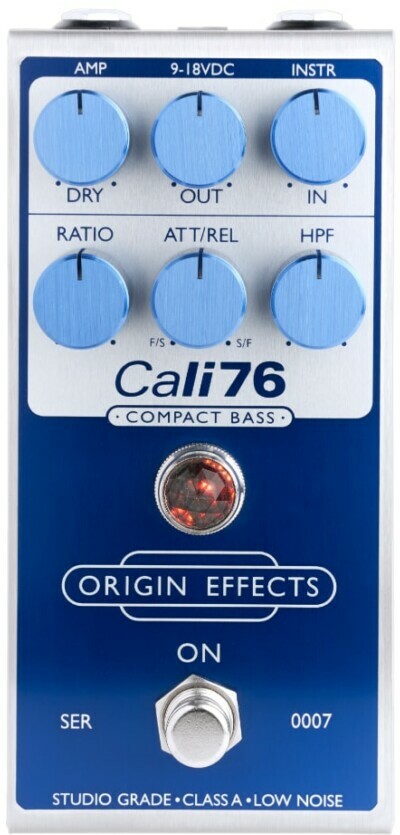 Origin Effects Cali76 Compact Bass Compressor Blue Edition - Kompressor/Sustain/Noise gate Effektpedal - Main picture