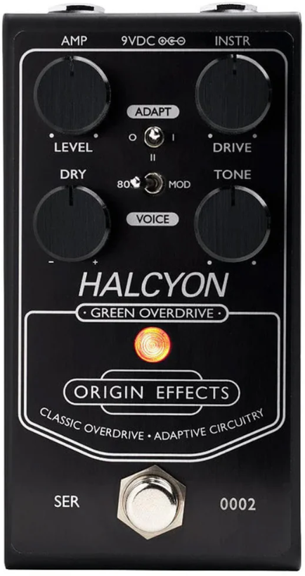 Origin Effects Halcyon Green Black Edition Overdrive - Overdrive/Distortion/Fuzz Effektpedal - Main picture