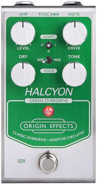 Overdrive/distortion/fuzz effektpedal Origin effects Halcyon Green Overdrive