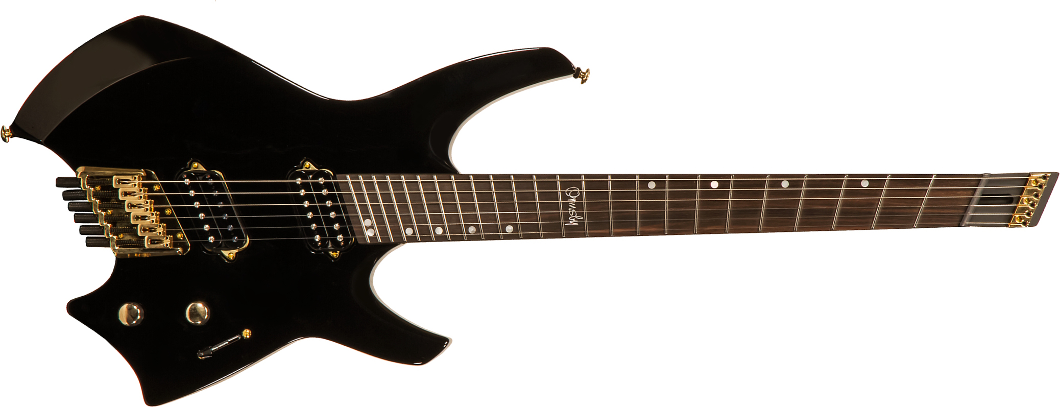 Ormsby Goliath Headless Gtr 6c Multiscale 2h Ht Eb - Tuxedo Black - E-Gitarre in Str-Form - Main picture