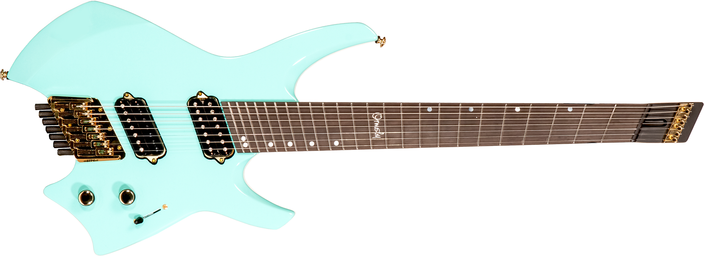 Ormsby Goliath Headless Gtr 7c Run 14c Multiscale 2h Ht Eb - Sea Foam - Multi-Scale Guitar - Main picture