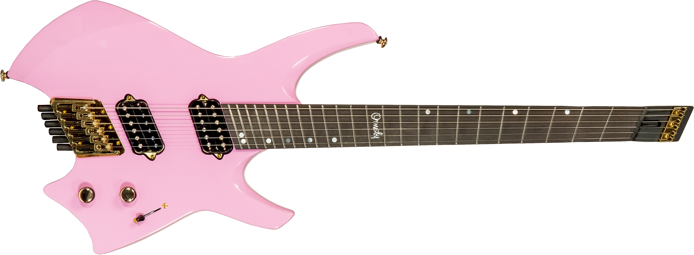 Ormsby Goliath Headless Gtr Run 14c Multiscale 2h Ht Eb - Shell Pink - Multi-Scale Guitar - Main picture