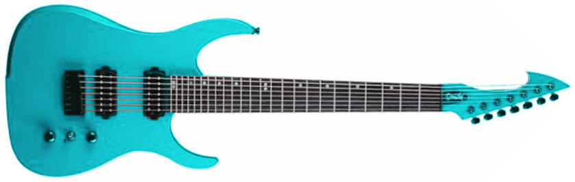 Ormsby Hype Gti-s 7 Standard Scale Hh Ht Eb - Blue Azure - 7-saitige E-Gitarre - Main picture