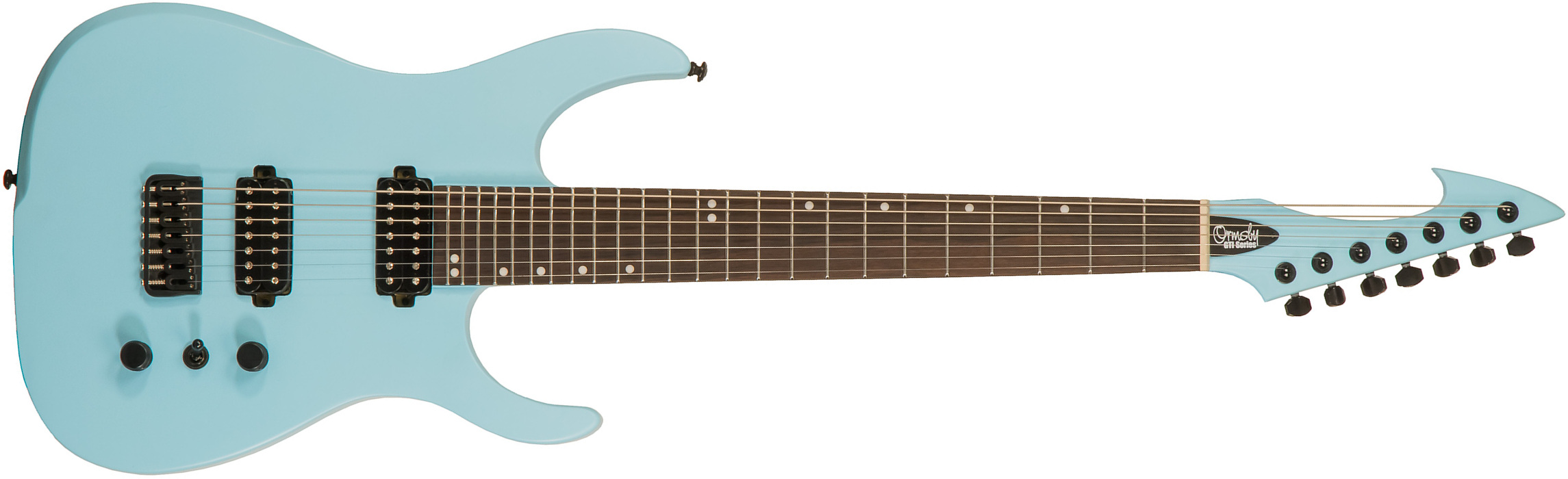 Ormsby Hype Gti-s 7 Standard Scale Hh Ht Eb - Opaline Blue - 7-saitige E-Gitarre - Main picture