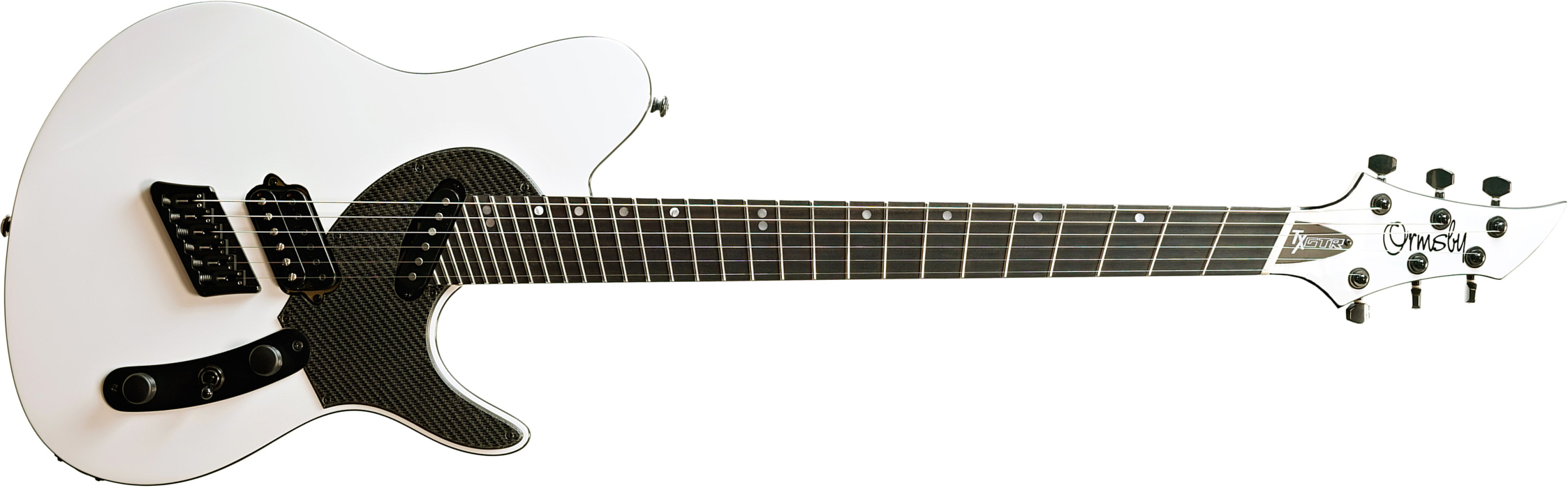 Ormsby Tx Gtr Carbon 6c Multiscale Hs Ht Eb - Ermine White - E-Gitarre in Teleform - Main picture