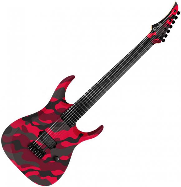 Bariton e-gitarre Ormsby Dino Cazares DC GTR 7 Baritone - RED CAMO