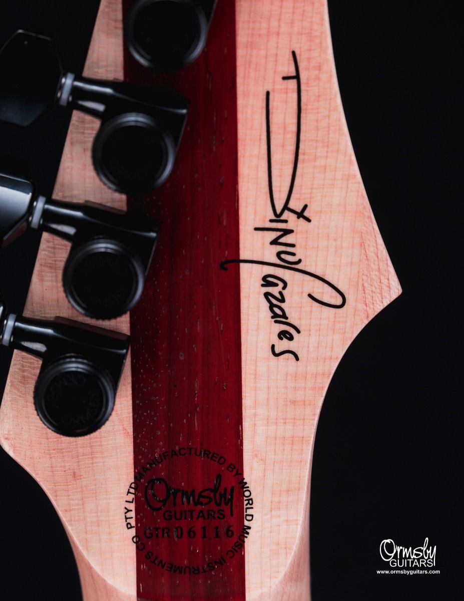 Ormsby Dino Cazares Dc Gtr 7c Signature Baritone H Seymour Duncan Ht Eb - Red Camo - 7-saitige E-Gitarre - Variation 4