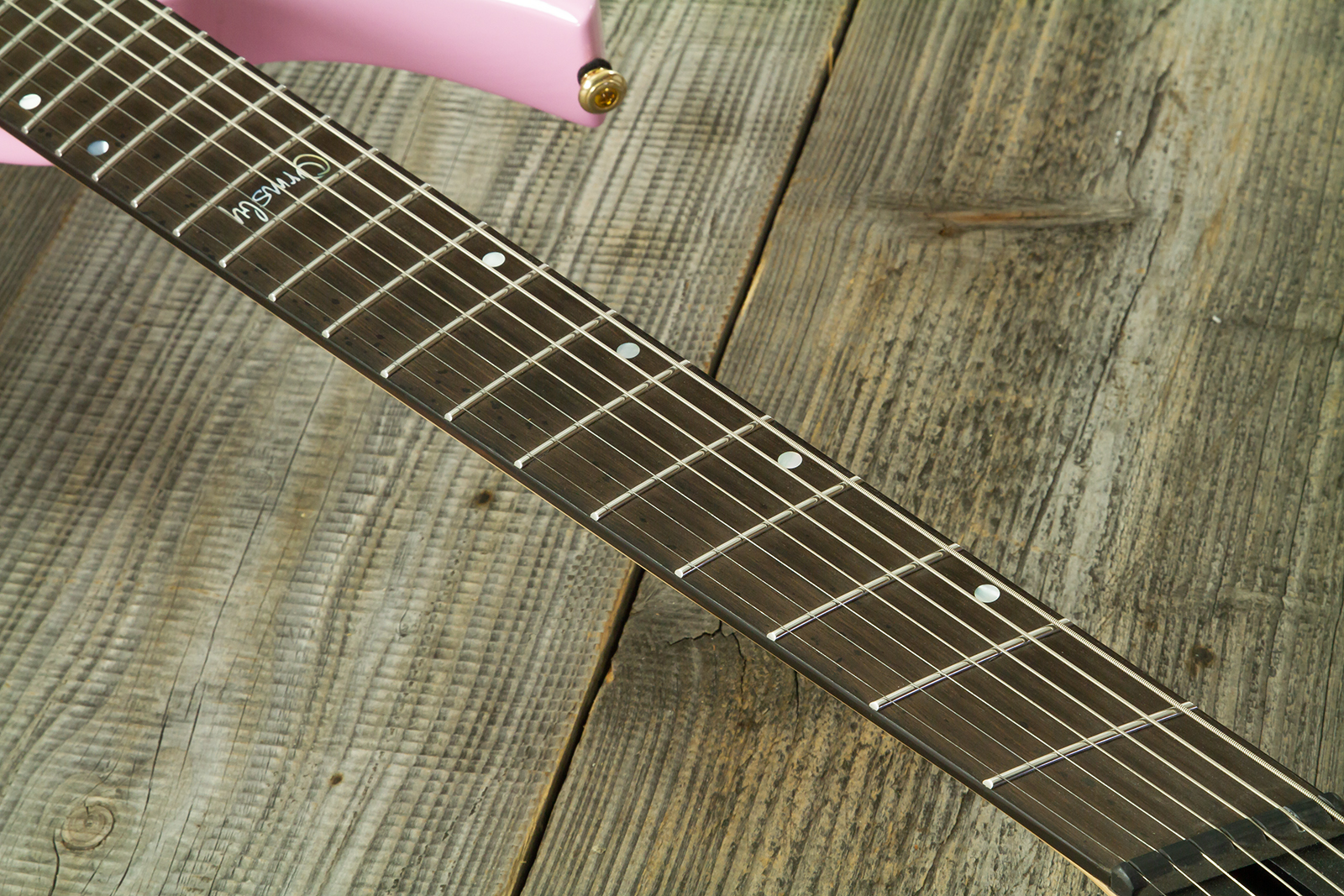 Ormsby Goliath Headless 7 Gtr Run 14 7c Multiscale 2h Ht Eb - Shell Pink - Multi-Scale Guitar - Variation 5