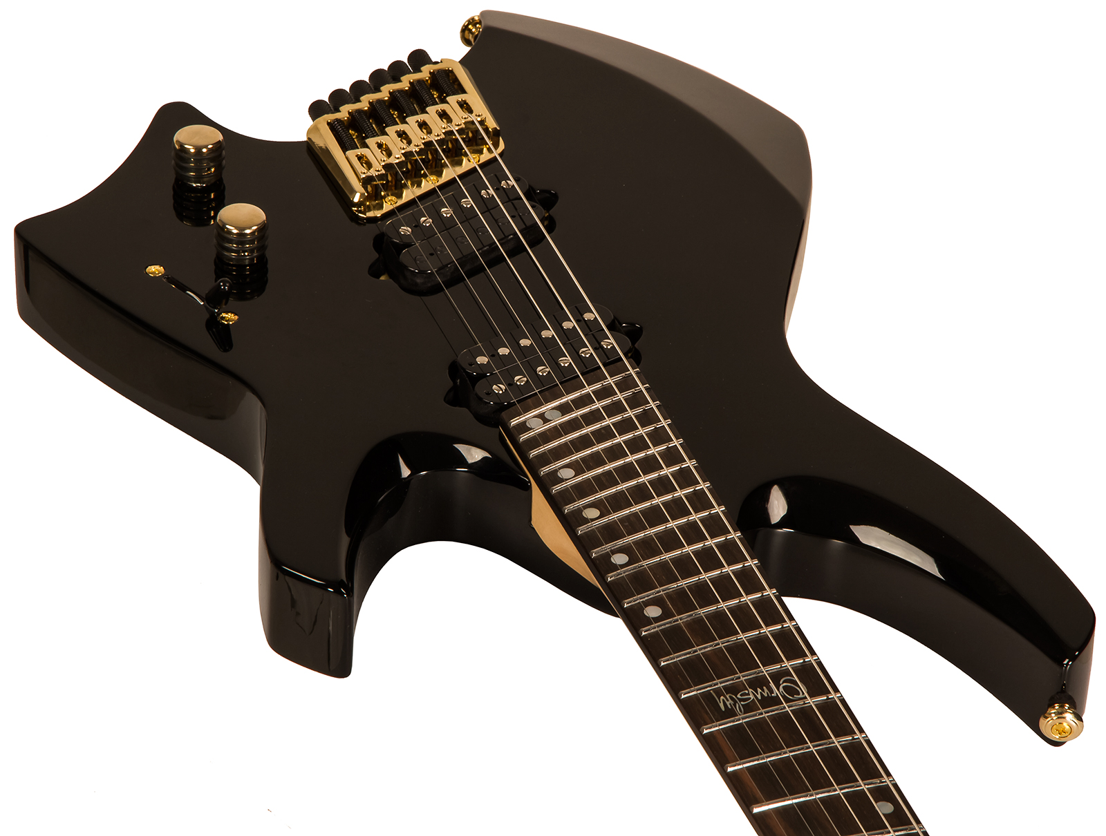 Ormsby Goliath Headless Gtr 6c Multiscale 2h Ht Eb - Tuxedo Black - E-Gitarre in Str-Form - Variation 4