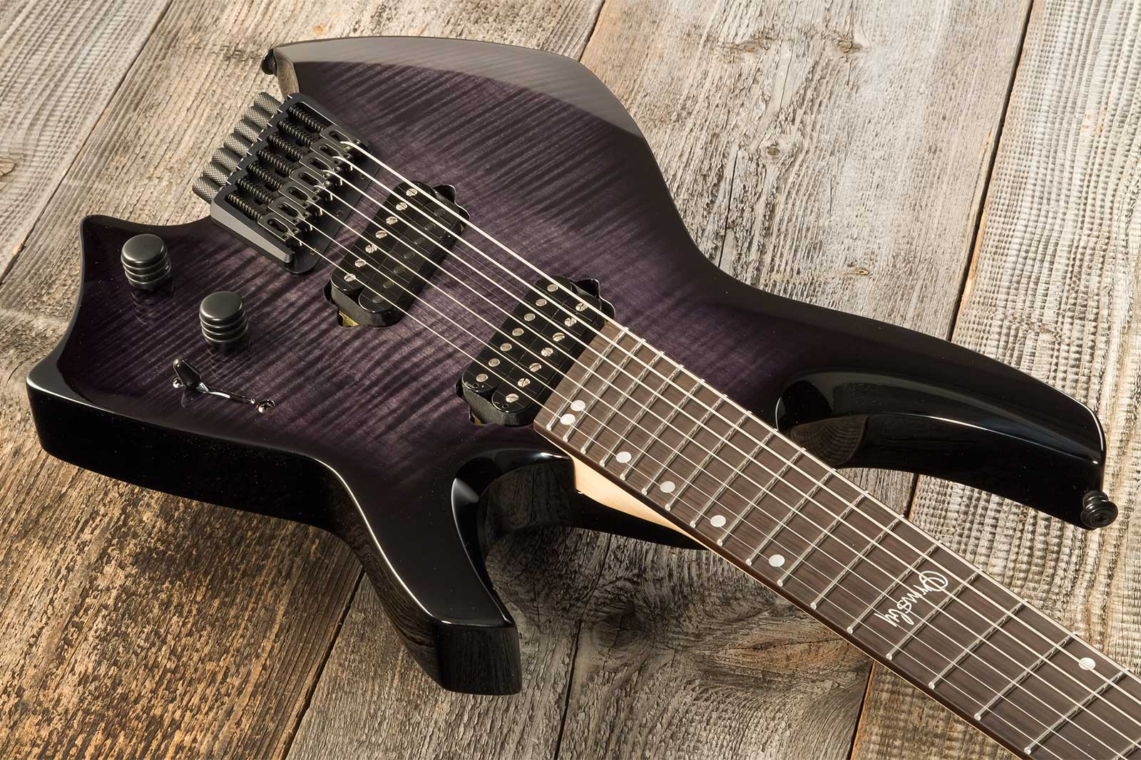 Ormsby Goliath Headless Gtr Run 17 7c Multiscale 2h Ht Eb - Dahlia Black - Multi-Scale Guitar - Variation 2