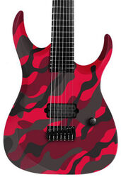 7-saitige e-gitarre Ormsby Dino Cazares DC GTR 7 Baritone - Red camo