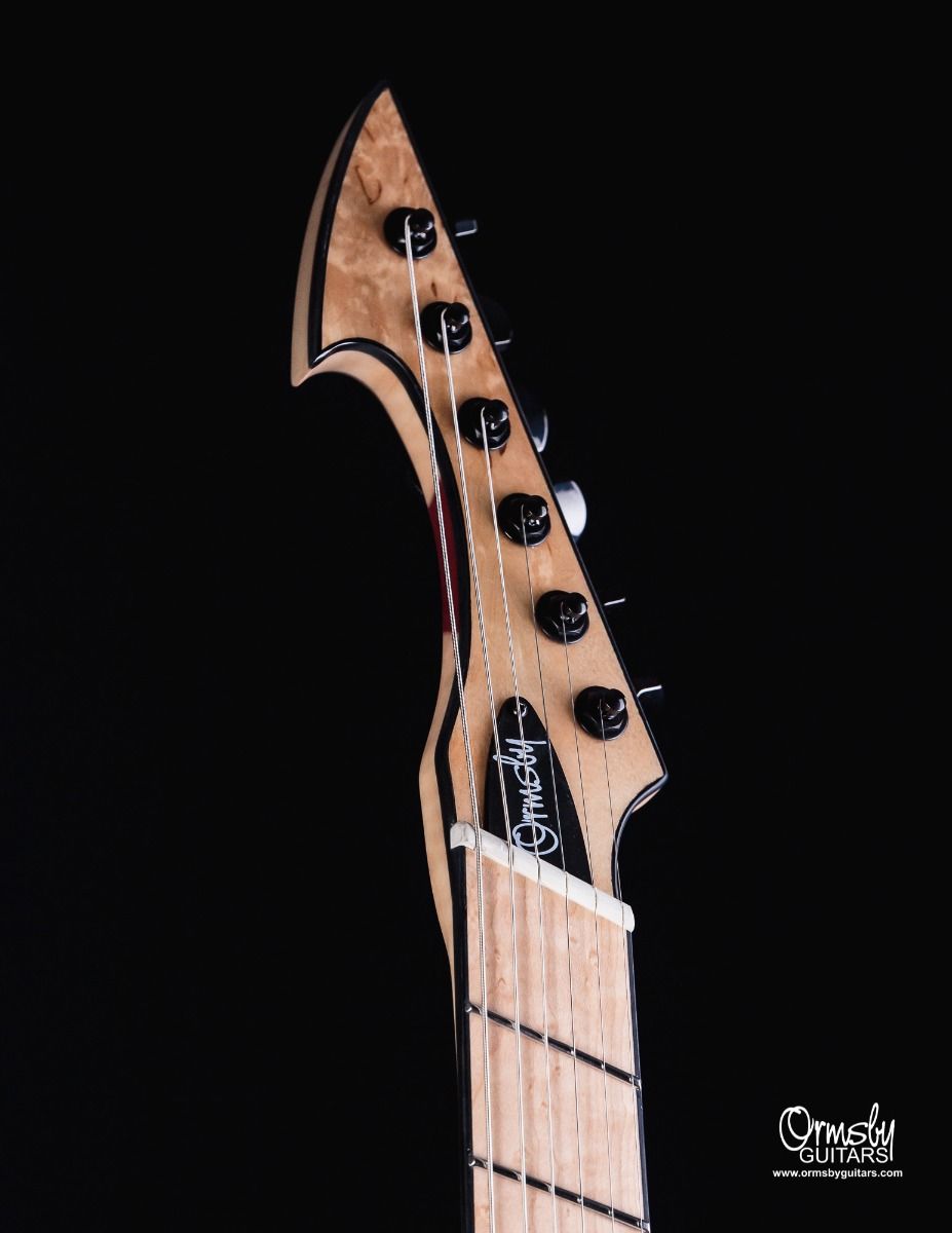 Ormsby Hype Gtr Elite 2 6c Multiscale 2h Ht Eb - Karelian Birch Natural - Multi-Scale Guitar - Variation 6