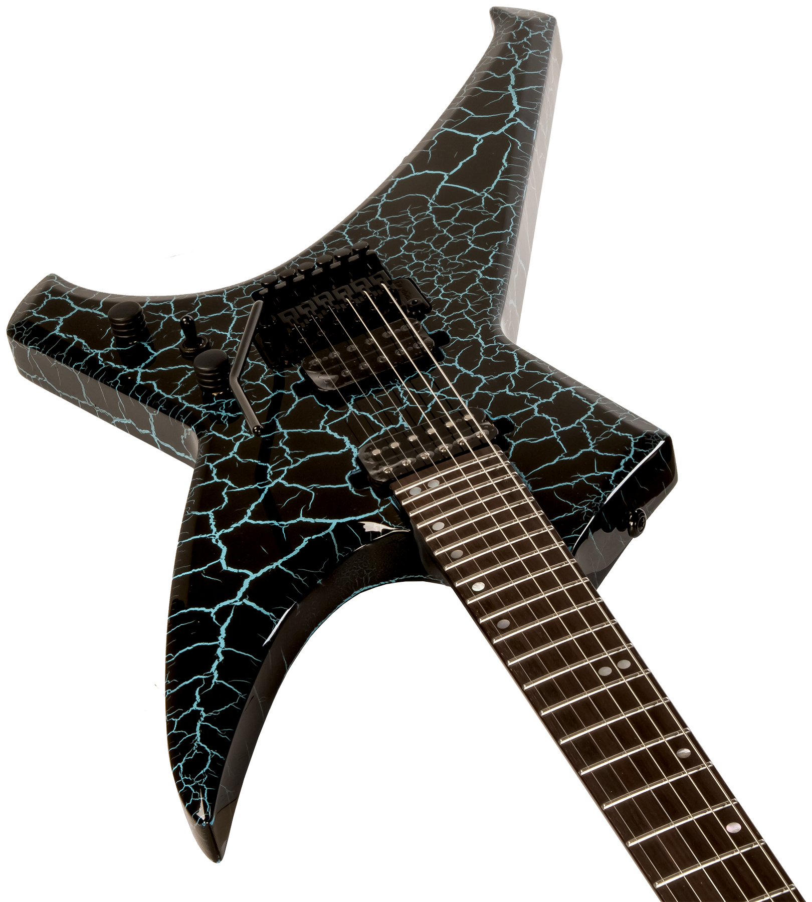 Ormsby Metal X 6 Hh Fr Eb - Azure Crackle - E-Gitarre aus Metall - Variation 2