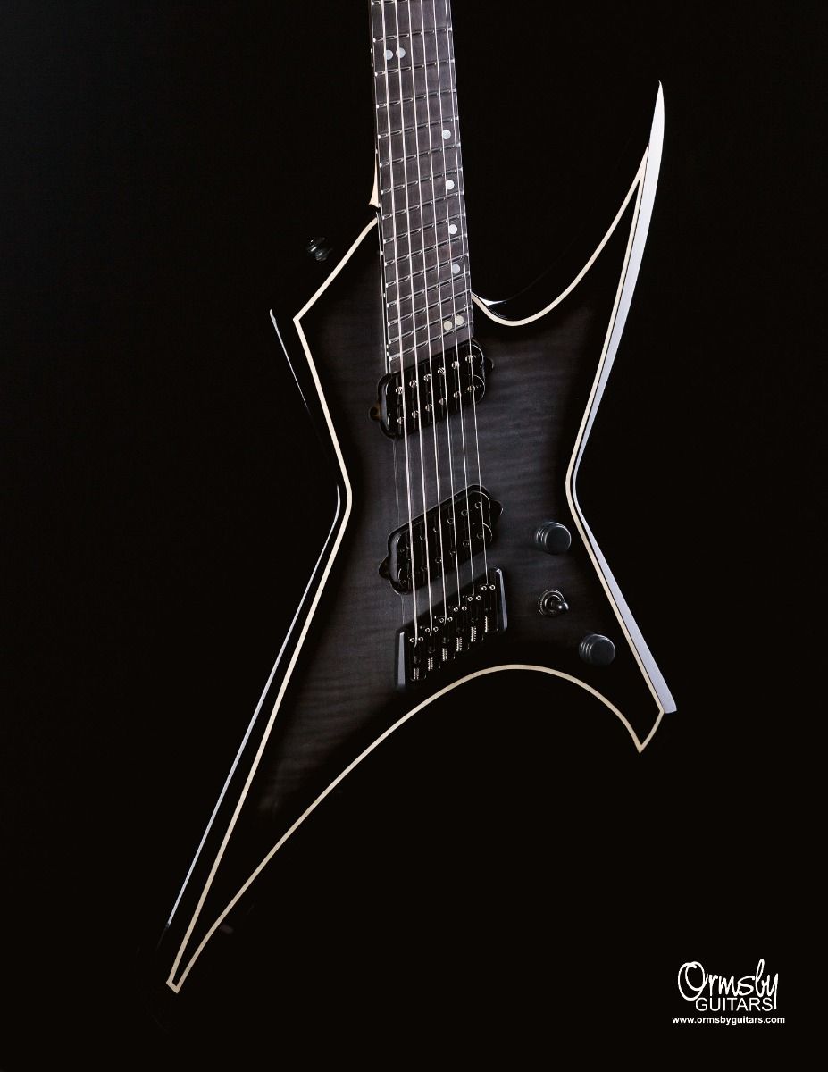 Ormsby Hype Gtr 8 Ltd Run 16 8c Multiscale 2h Ht Eb - Dahlia Black - Multi-Scale Guitar - Variation 2