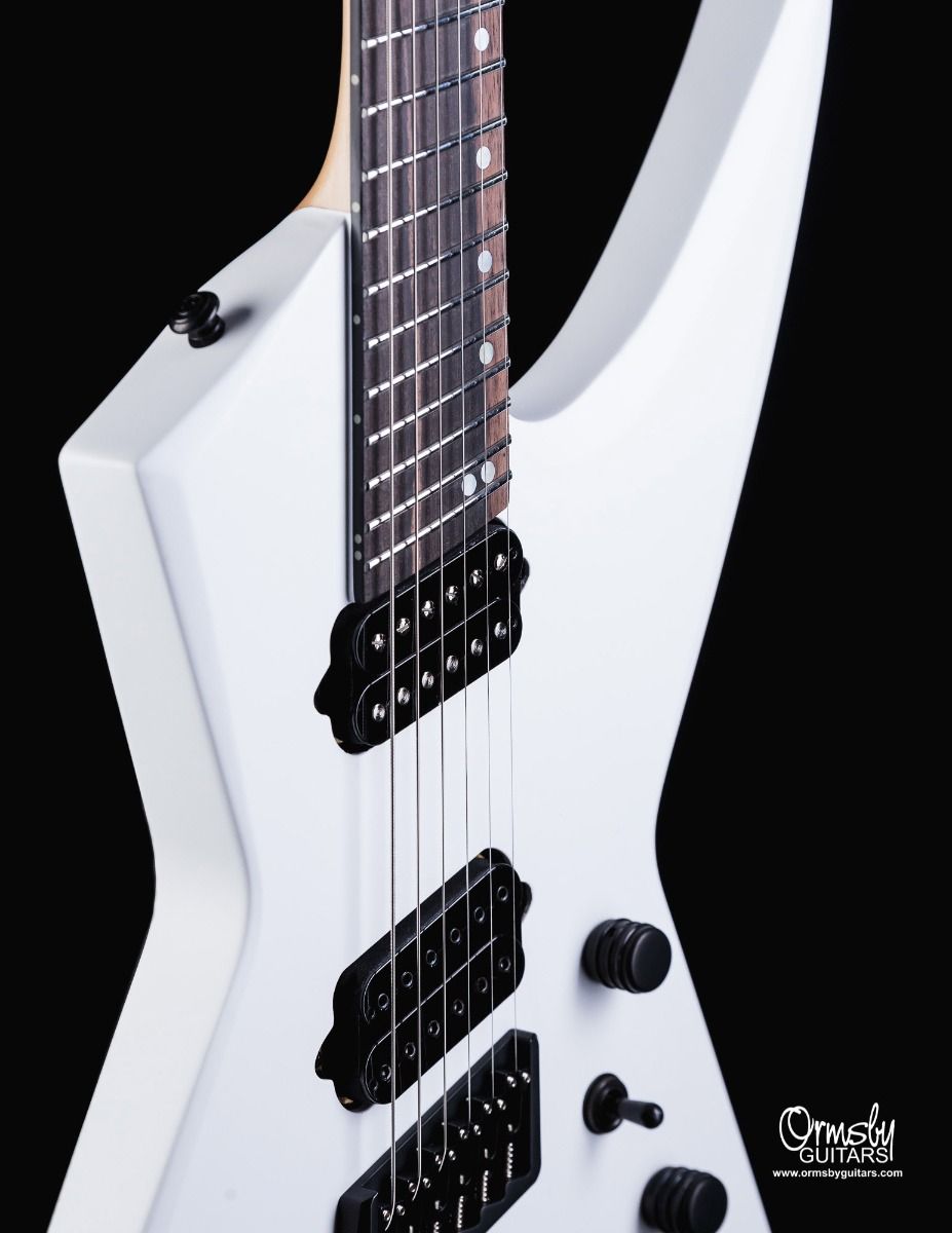 Ormsby Metal X Gtr Run 16 Multiscale 2h Ht Eb - Ermine White - E-Gitarre aus Metall - Variation 4