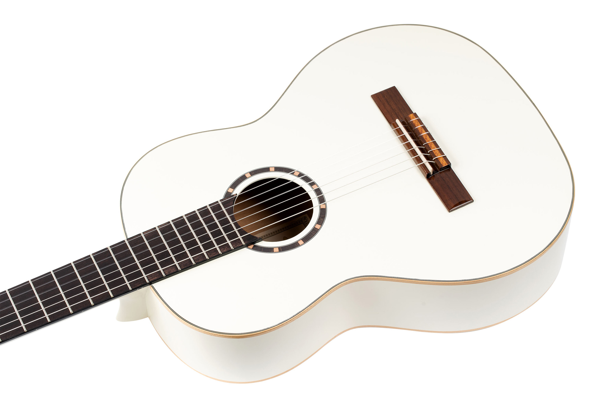 Ortega R121 Gloss 52mm Epicea Acajou So + Housse - White - Konzertgitarren 4/4 - Variation 1