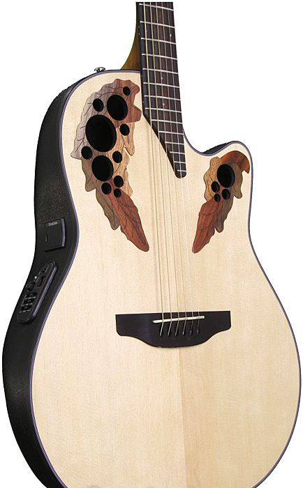Ovation Ce44-4 Celebrity Elite Mid Depth Cw Epicea Lyrachord Rw - Natural - Elektroakustische Gitarre - Variation 3