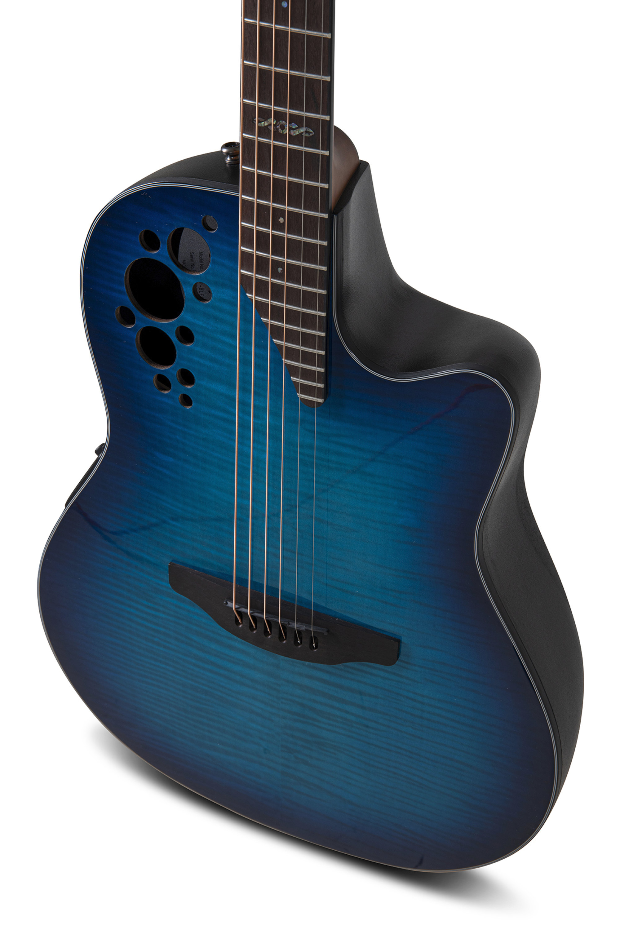 Ovation Ce44p-blfl-g Celebrity Elite Plus Mid Depth Cw Erable Lyrachord Rw - Blue Flamed Maple - Elektroakustische Gitarre - Variation 5