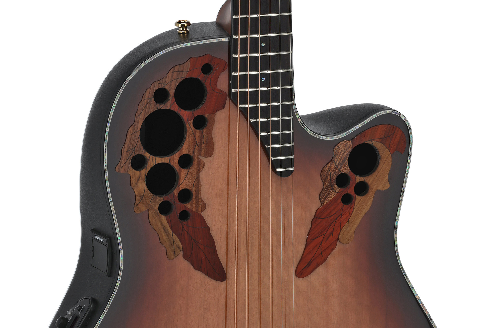 Ovation Ce44p-fle-g Guitare Électro-acoustique Celebrity Elite Plus Mid Cutaway Sunburst - Sunburst - Elektroakustische Gitarre - Variation 3