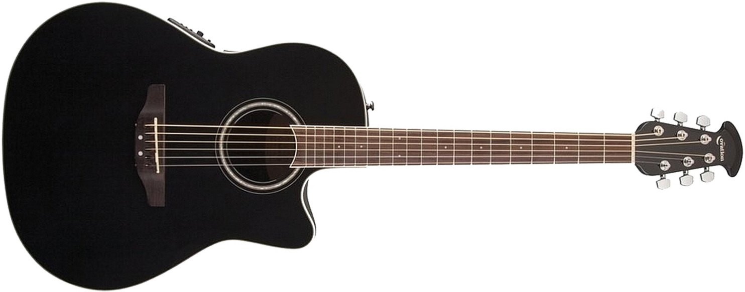 Ovation Cs24-5 Celebrity Standard Mid Depth Cw Epicea Lyrachord - Black - Elektroakustische Gitarre - Main picture
